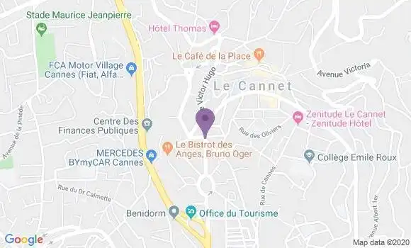 Localisation Société Générale Agence de Le Cannet