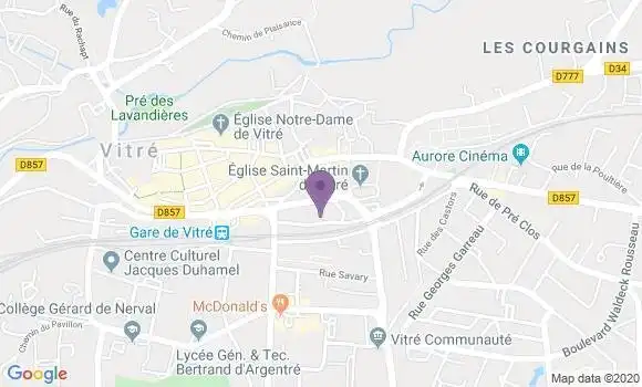 Localisation Société Générale Agence de Vitré