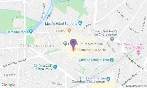 Localisation Société Générale Agence de Châteauroux