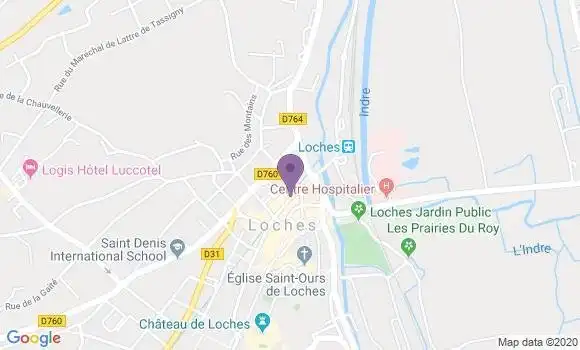 Localisation Société Générale Agence de Loches
