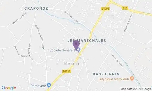 Localisation Société Générale Agence de Bernin