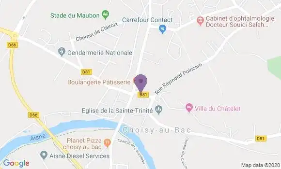 Localisation Caisse d
