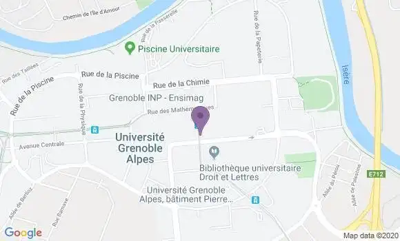Localisation Société Générale Agence de Gières Campus