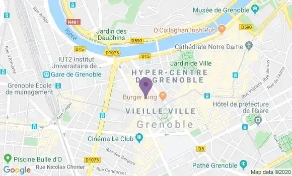 Localisation Société Générale Agence de Grenoble