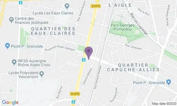 Localisation Société Générale Agence de Grenoble Alliés