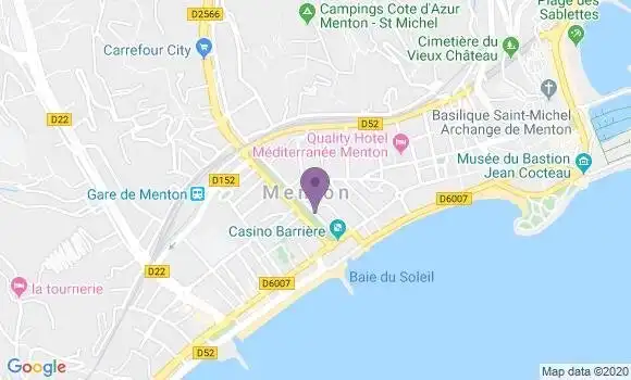 Localisation Société Générale Agence de Menton