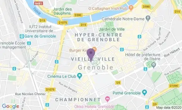 Localisation Société Générale Agence de Grenoble Victor Hugo