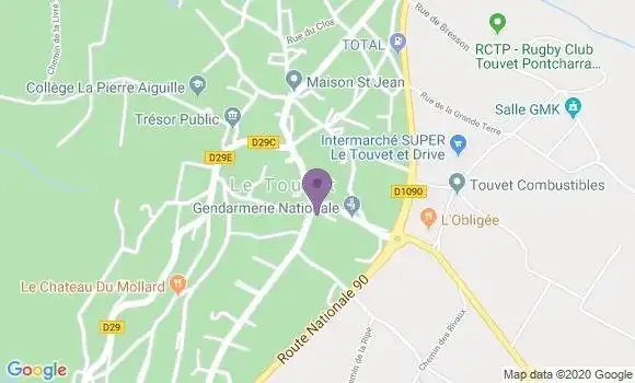 Localisation Société Générale Agence de Le Touvet