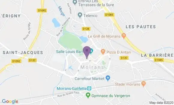 Localisation Société Générale Agence de Moirans
