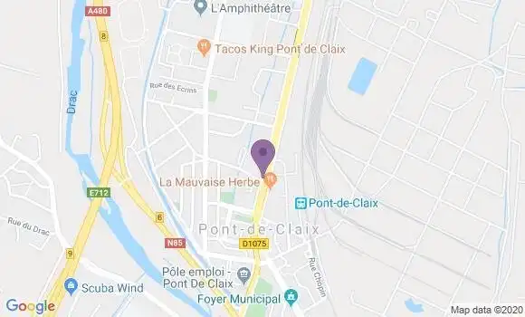 Localisation Société Générale Agence de Pont de Claix