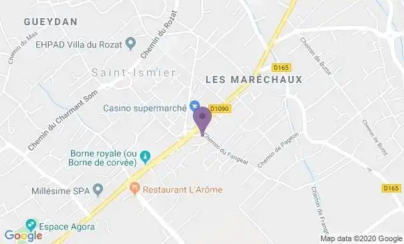Localisation Société Générale Agence de Saint Ismier