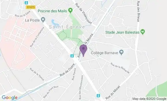 Localisation Société Générale Agence de Saint Egrève