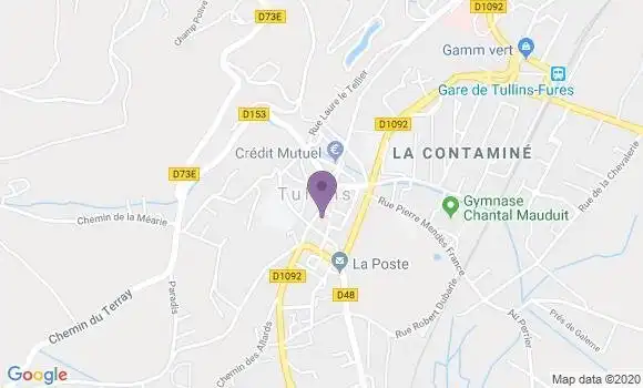 Localisation Société Générale Agence de Tullins