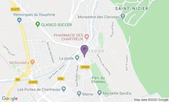 Localisation Société Générale Agence de Voreppe