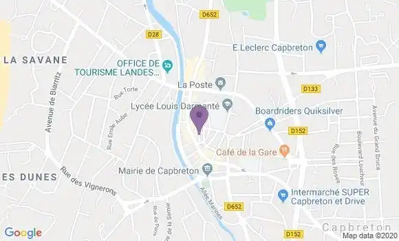 Localisation Société Générale Agence de Capbreton