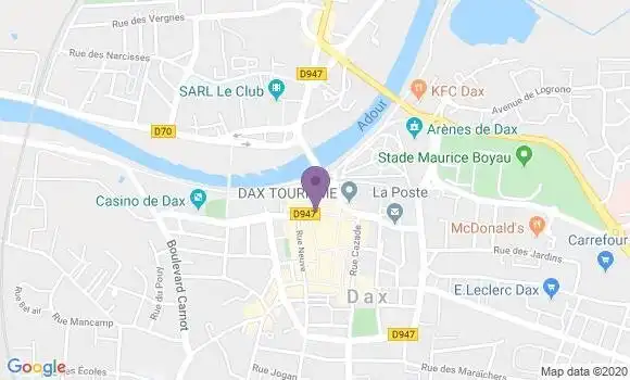 Localisation Société Générale Agence de Dax