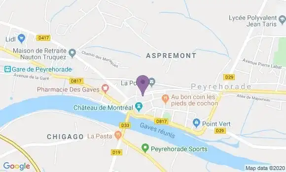 Localisation Société Générale Agence de Peyrehorade