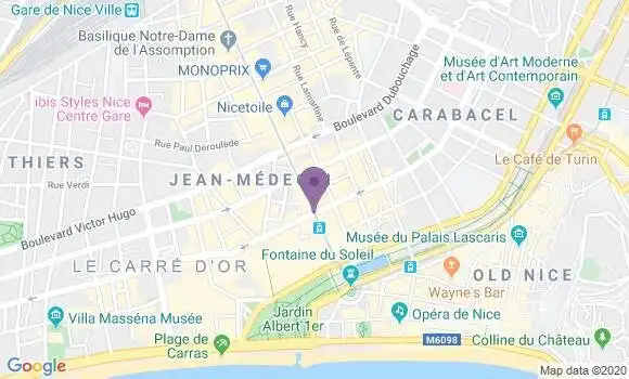 Localisation Société Générale Agence de Nice