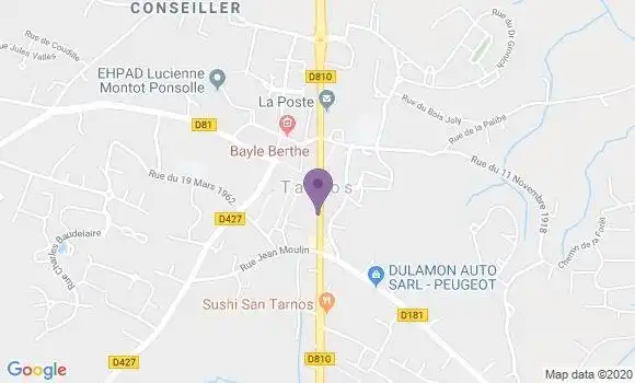Localisation Société Générale Agence de Tarnos Mairie