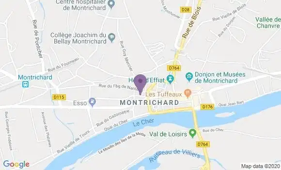 Localisation Société Générale Agence de Montrichard