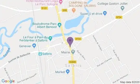 Localisation Société Générale Agence de Salbris