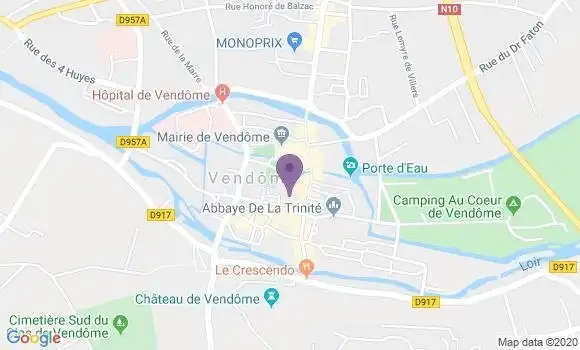 Localisation Société Générale Agence de Vendôme