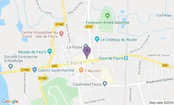 Localisation Société Générale Agence de Feurs