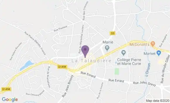 Localisation Société Générale Agence de La Talaudière