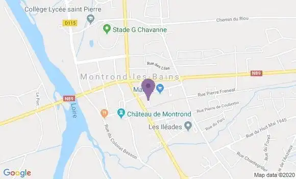 Localisation Société Générale Agence de Montrond les Bains