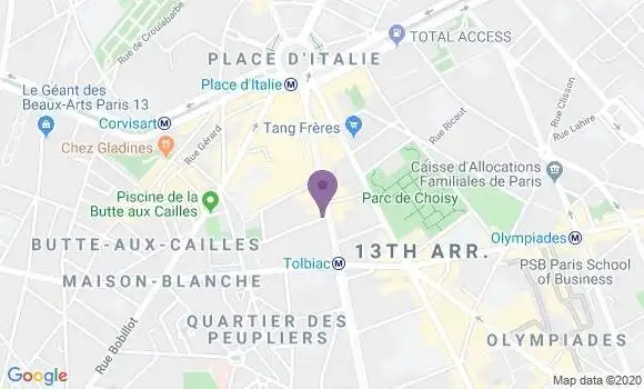Localisation Caisse d