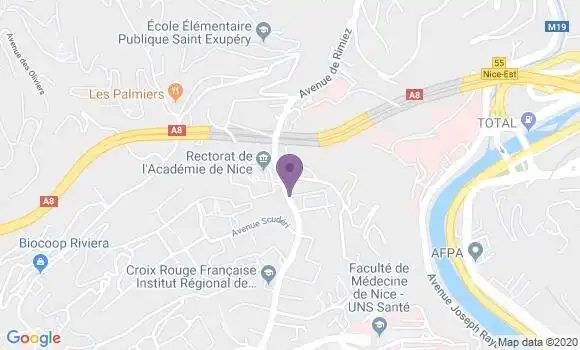 Localisation Société Générale Agence de Nice Cimiez Nord