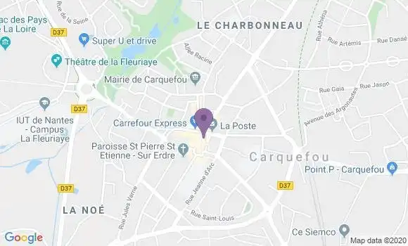 Localisation Société Générale Agence de Carquefou