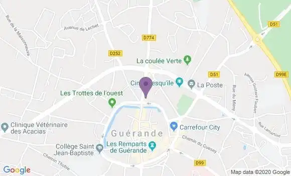 Localisation Société Générale Agence de Guérande