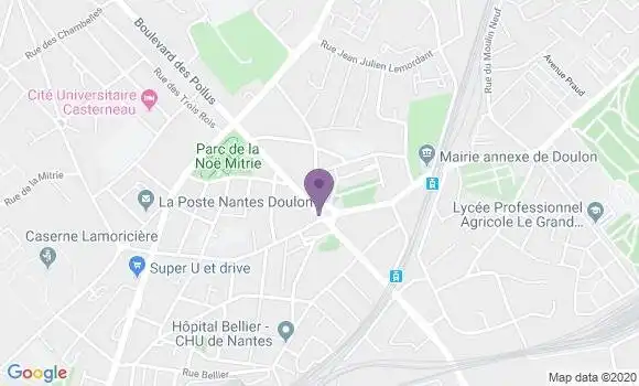 Localisation Société Générale Agence de Nantes Doulon