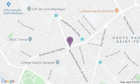 Localisation Société Générale Agence de Nantes les Anglais