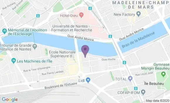 Localisation Société Générale Agence de Nantes République