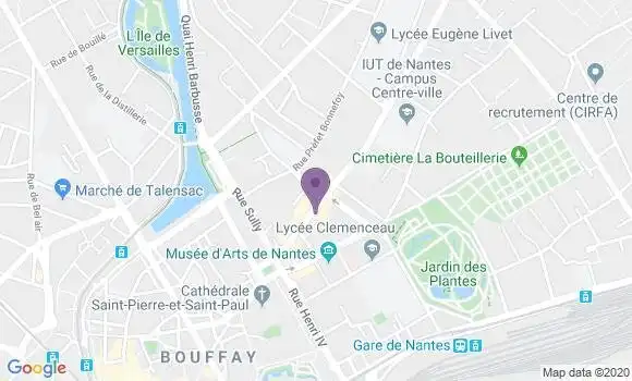 Localisation Société Générale Agence de Nantes Saint Clément