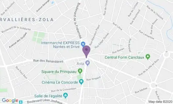 Localisation Société Générale Agence de Nantes Zola