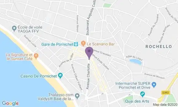Localisation Société Générale Agence de Pornichet