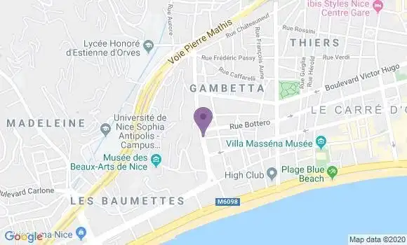Localisation Société Générale Agence de Nice Grosso