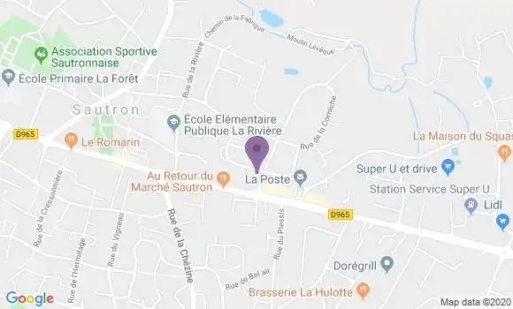 Localisation Société Générale Agence de Sautron