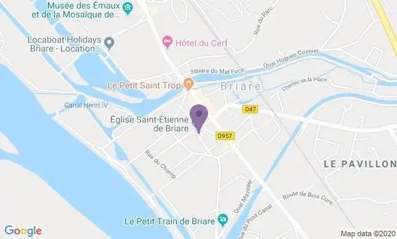 Localisation Société Générale Agence de Briare