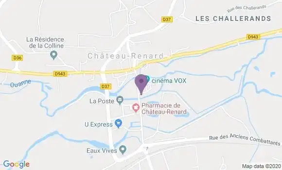 Localisation Société Générale Agence de Château Renard