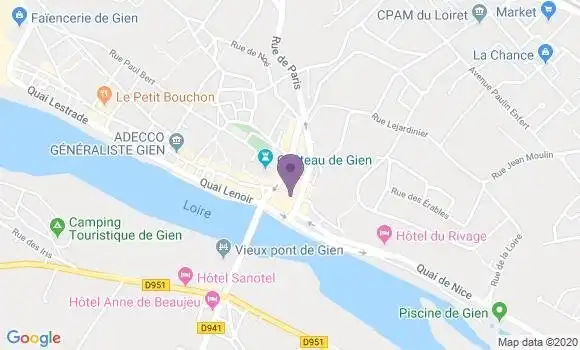 Localisation Société Générale Agence de Gien