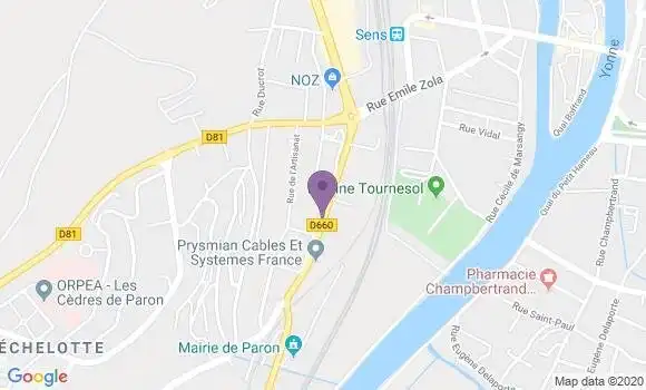 Localisation Caisse d