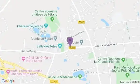 Localisation Société Générale Agence de Saran