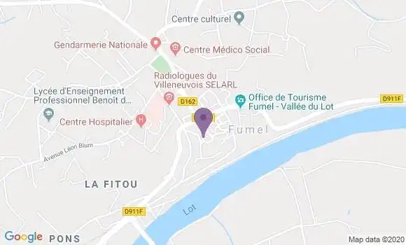 Localisation Société Générale Agence de Fumel