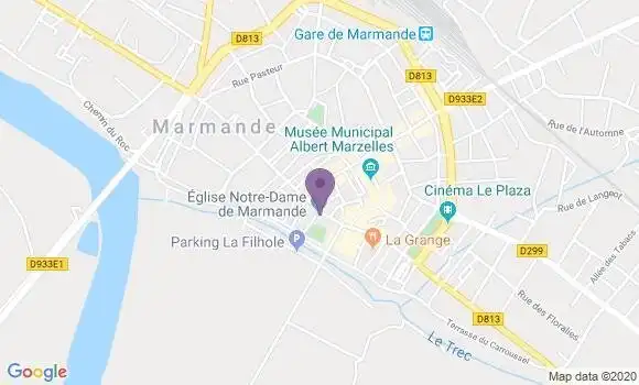 Localisation Société Générale Agence de Marmande