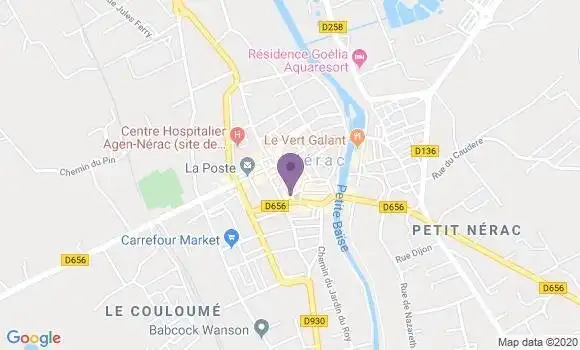 Localisation Société Générale Agence de Nérac