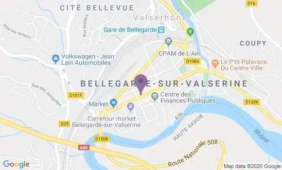 Localisation CIC Agence de Bellegarde sur Valserine